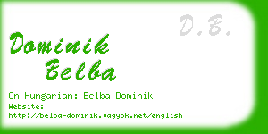 dominik belba business card